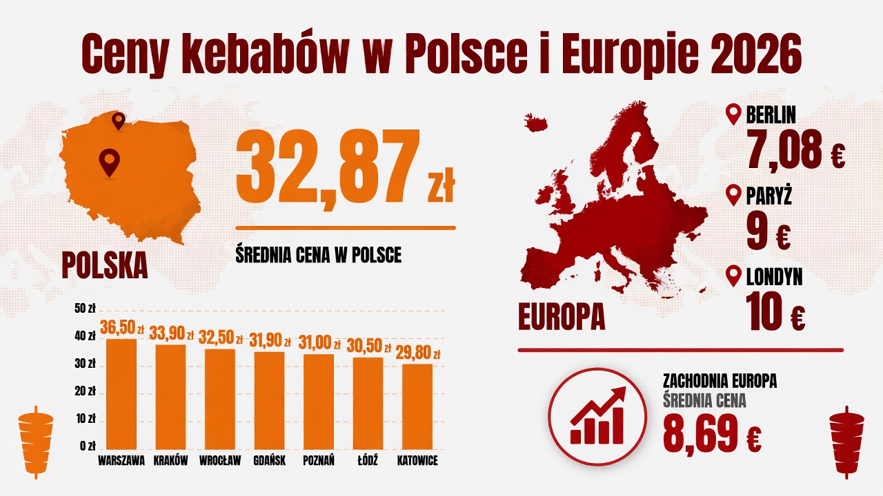 Ceny kebabów w Polsce i Europie 2026 – porównanie statystyk